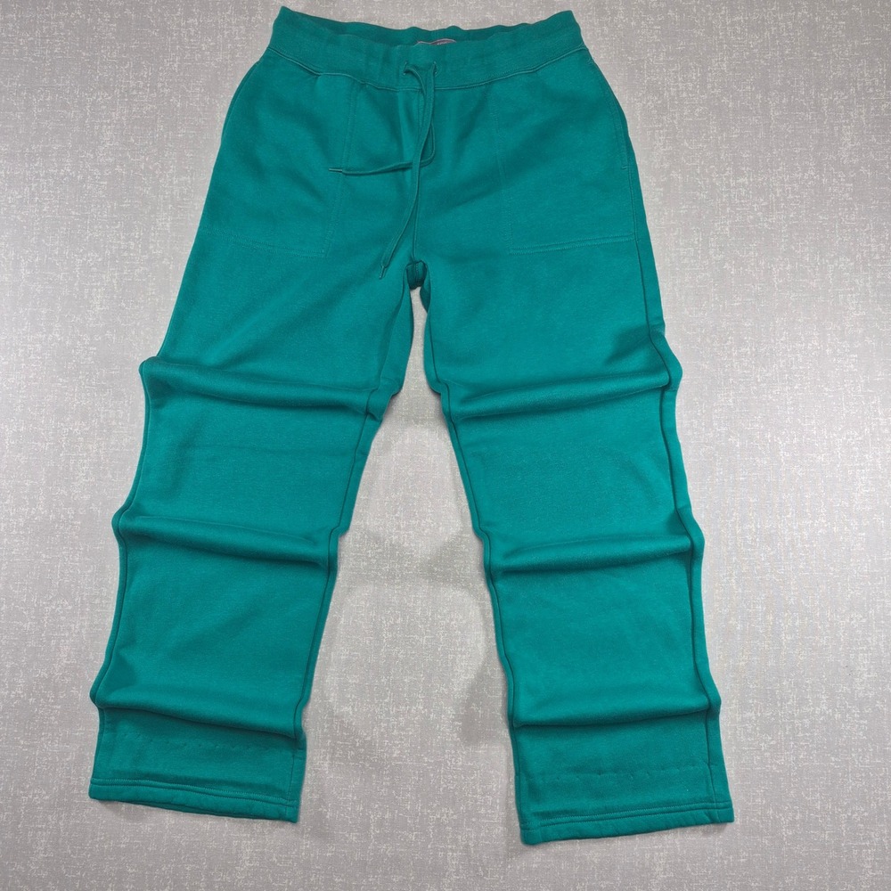 Laura Scott Womens Teal Green Vintage Sweatpants Drawstring Pockets Lounge